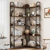 TackView Shaped Corner Bookshelf Industrial Bookcase with Beaded Design, Tall Display Rack for Living Room & Bedroom - 3 of 4