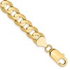 Black Bow Jewelry Men's 7.5mm 14K Yellow Gold Open Concave Solid Curb Chain Bracelet - 2 of 4