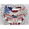 Anna-Kaci Crystal Rhinestone 4th of July American USA Flag Patriotic Pin Brooch - 3 of 4