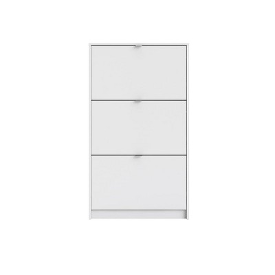 Tvilum,Bright 3 Drawer Shoe Cabinet, White