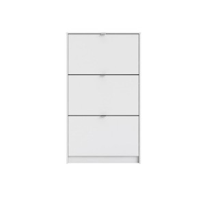 Tvilum,Bright 3 Drawer Shoe Cabinet, White - 1 of 1