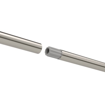 Zen Nickel Adjustable Metal Curtain Rod 32"-64"