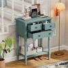 Slim Solid Wood Console Table with Multi-Storage Drawers - 3 of 4