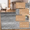 Boho Chic Washable Thin Area Rug, Elegant Foldable Non Slip Carpet for Entryway, Living Room, Bedroom - 3 of 4