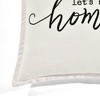 20"x20" Oversize 'Let's Stay at Home' Family-Friendly Square Throw Pillow Cover White - Lush Décor - 2 of 4