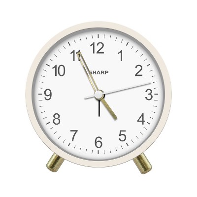 Sharp Table Clock Ivory