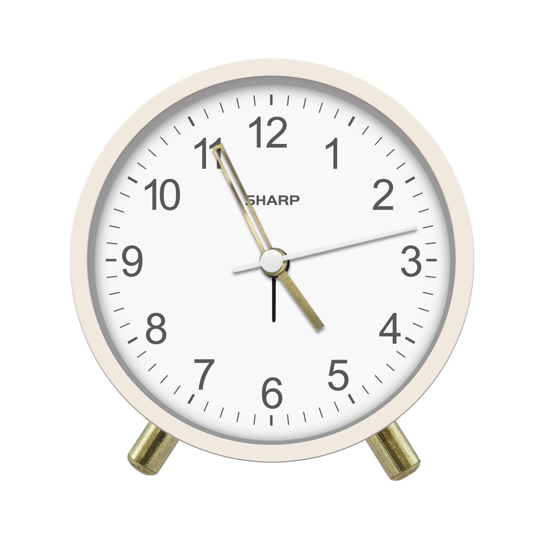 Sharp Table Clock Ivory