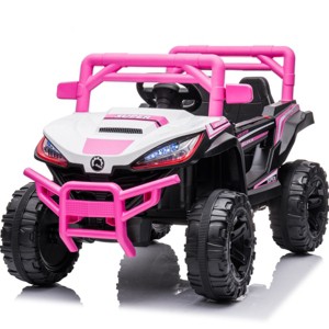 TopComfy Baby Walkers Kids Ride Four Drive Ride On Car Kids Gift Safe Durable Reliable Smooth Outdoor Play Toy for for Kids, Pink, 39.3"*22.8"*15.3" - 1 of 4