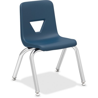 Lorell Stacking Student Chair 14-3/4"x14"x22" Navy 99881