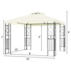 Tangkula 2-Tiers 10'x10'Outdoor Canopy Gazebo Art Steel Frame Party Patio Large Canopy Gazebo W/Netting - 4 of 4