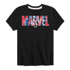 Boys' - Marvel - Tie Dye Short Sleeve Graphic T-Shirt - 1 of 4