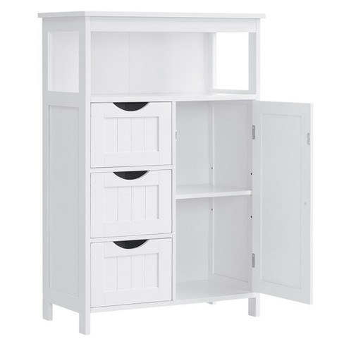 Vasagle Bathroom Floor Storage Cabinet, Bathroom Storage Unit With 3 