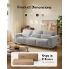 89" Comfy 3 Seater Sofa, 3 Seater Couch for Living Room, Supportive with Thickened Cushion, Removable & Washable Covers, Cotton-Linen Couches, Grey - 2 of 4