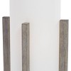 Possini Euro Design Arrista Modern 63" Tall Standing Floor Lamp Cylinder Foot Switch Wood Gray Wash Finish Living Room Bedroom House Reading Office - 3 of 4