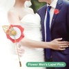 Unique Bargains Ribbon Alloy Outdoor Irregular Flower Lapel Pin 24 Pcs - 4 of 4