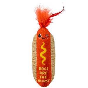 Catstages Hot Dog Kicker Cat Food Shaped Toy - 1 of 4