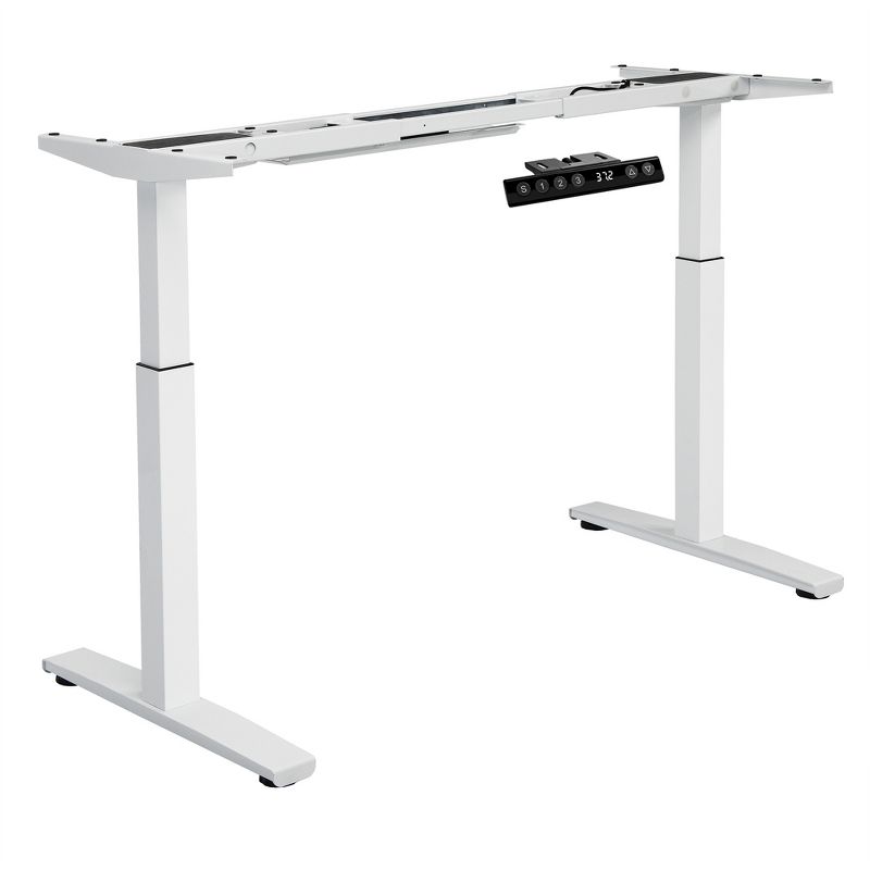 Costway Electric Stand Up Desk Frame Dual Motor Height Adjustable Stand White\Black, 1 of 11