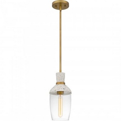 Springsteen Aged Brass and Glass Mini Pendant Light