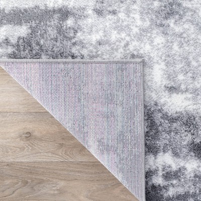 Contemporary Abstract Gray Synthetic 95'' Area Rug