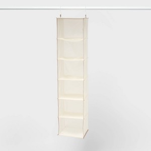 6 Shelf Hanging Closet Organizer Tan - Brightroom™ - 1 of 2