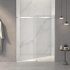ORRD 56-60"W x 72"H Frameless Sliding Shower Door, 5/16" Clear Tempered Glass, Brushed Nickel Finish - 3 of 4