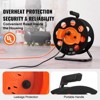 VEVOR Extension Cord Reel, 100FT, with 4 Outlets and Dust Cover, Heavy Duty 12AWG SJTOW Power Cord, Manual Cord Reel, Orange - 4 of 4