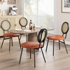 Whizmax Natural Rattan Dining Chairs Set of 4/2, Kitchen Chairs with Thicken Upholstered, Modern Dining Room Chairs Set of 4/2 for Living Room - 4 of 4