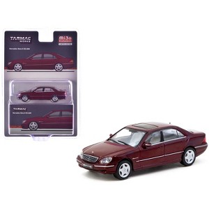Mercedes-Benz S 55 AMG Bordeaux Red Metallic "Global64" Series 1/64 Diecast Model Car by Tarmac Works - 1 of 4