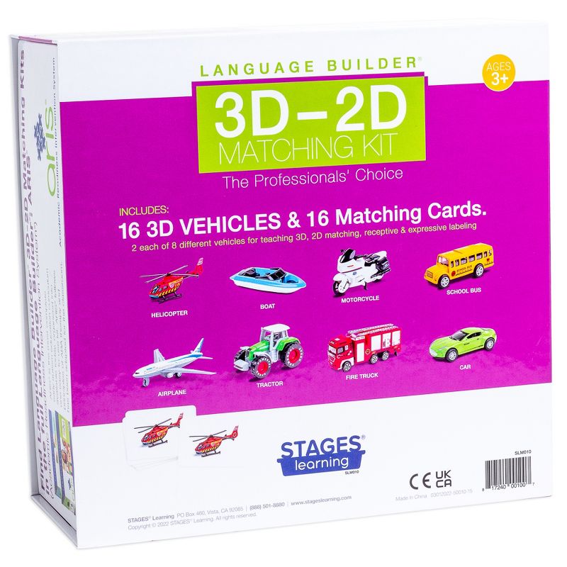 Stages Learning Materials Language Builder® 3D-2D Matching Vehicles Kit, 2 of 5