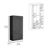Depot E-Shop 3 Doors Armoire, Two Drawers, Metal Rod - 3 of 4