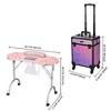 Byootique Manicure Table Nail Desk & Rolling Makeup Train Case Kit - 4 of 4