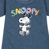 - Peanuts - Snoopy Sketchy Graphic Short Sleeve Fleece Dress - 2 of 4