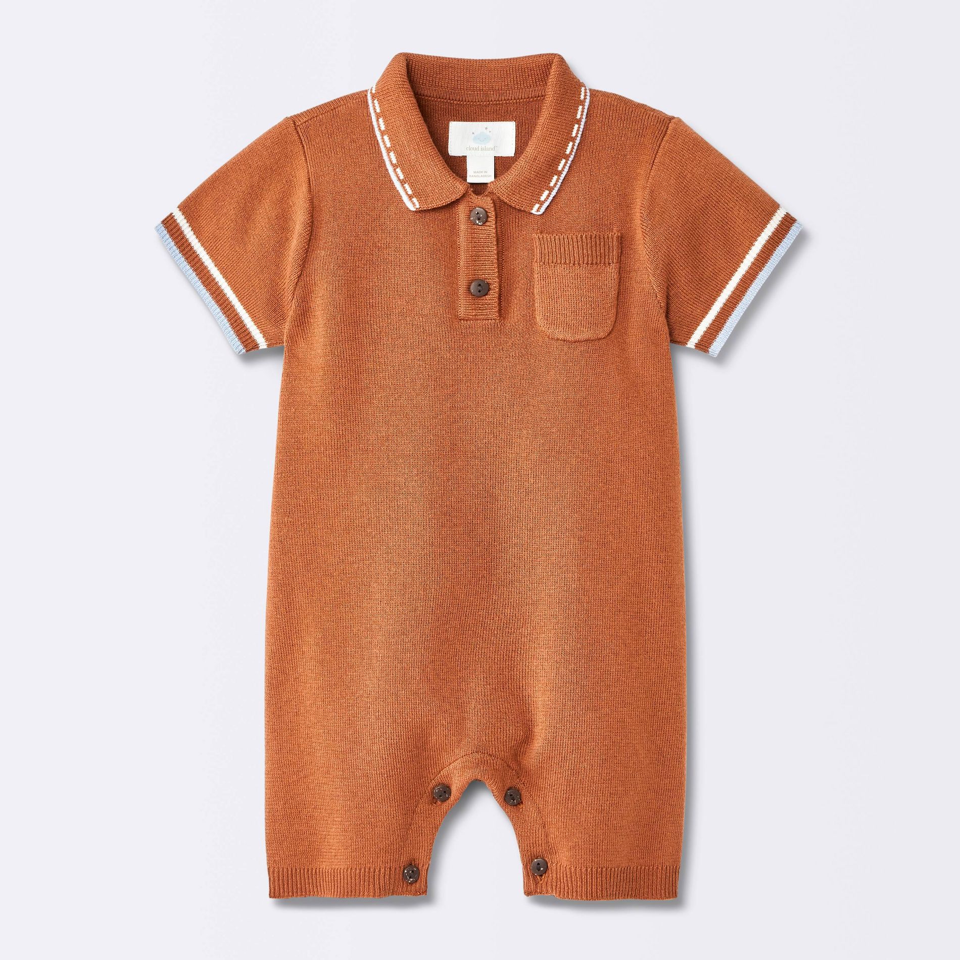 Baby Boys' Polo Sweater Romper - Cloud Island™ Copper