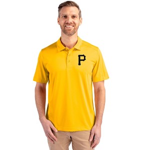Pittsburgh Pirates Cutter & Buck Prospect Eco Textured Stretch Recycled Mens Short Sleeve Polo - 1 of 1