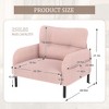 MOONMISS corduroy fabric, comfortable monochrome single person wide seat chair, suitable for living rooms and bedrooms - 4 of 4