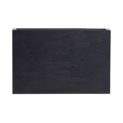 Havlock Black Wood 12" Floating Accent Shelves, Set of 3