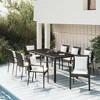 vidaXL Garden Dining Set Black table, Cream white cushions - 2 of 4
