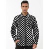 Lars Amadeus Men's Polka Dots Long Sleeve Button Down Shirt 2 Packs - 2 of 4