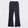 Girls' Adaptive 2pk Flare Leggings - Cat & Jack™ Black/Faux Denim - 2 of 3