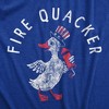 Mens Fire Quacker T Shirt Funny Sarcastic Fourth Of July Party Duck Fireworks Joke Graphic Tee For Guys - Crazy Dog Men's T Shirt - 2 of 4