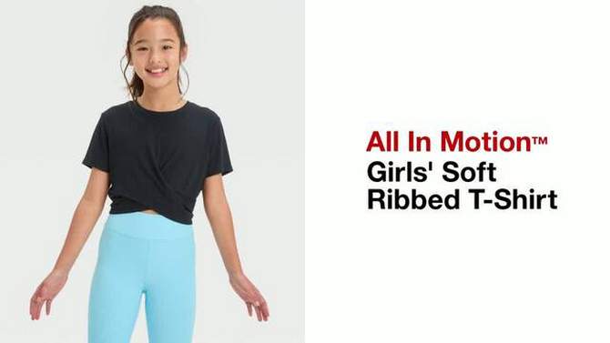 Girls&#39; Soft Ribbed T-Shirt - All In Motion™, 2 of 5, play video