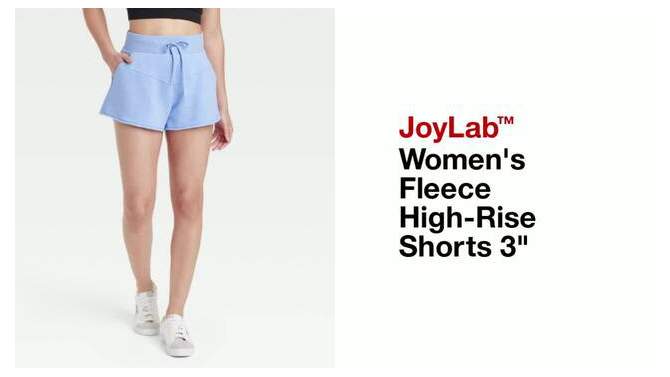  Women's Fleece High-Rise Shorts 3" - JoyLab™, 2 of 9, play video