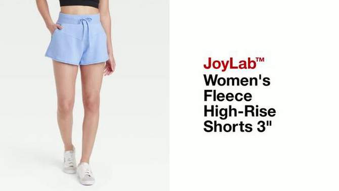  Women's Fleece High-Rise Shorts 3" - JoyLab™, 2 of 9, play video
