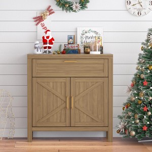 Buffet Cabinet Sideboard with Storage, 34.3' Modern Buffet Cabinet with Storage, Farmhouse Buffet Table Console Coffee Bar Cabinet - 1 of 4