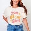 Simply Sage Market You Glow Girl Smiley Garment Dyed Tee - 3 of 4