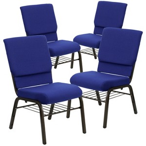 Emma and Oliver 4 Pack 18.5''W Church Chair with Book Rack - 1 of 1