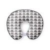 Bacati - 3 pc Elephants White Gray Hugster Feeding & Infant Support Nursing Pillow with 2 removable zippered covers - 2 of 4