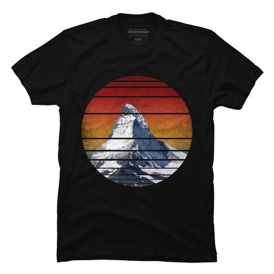 Men's Design By Humans Vintage Snow Mountain Peak By punsalan T-Shirt