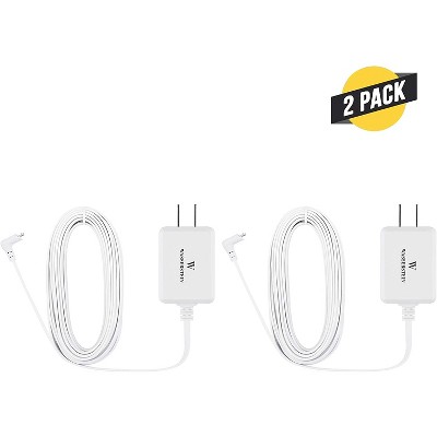 Wasserstein Outdoor Quick Charge 3.0 Power Adapter Compatible with Arlo Pro, Pro 2, Go, Weatherproof (2-Pack, White)