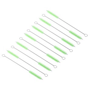 Unique Bargains Nylon Flexible Bendable Long Reusable Drinking Straw 12 Pcs - 1 of 4